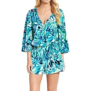 Lilly Pulitzer Viviana Romper In Armadilly Dally